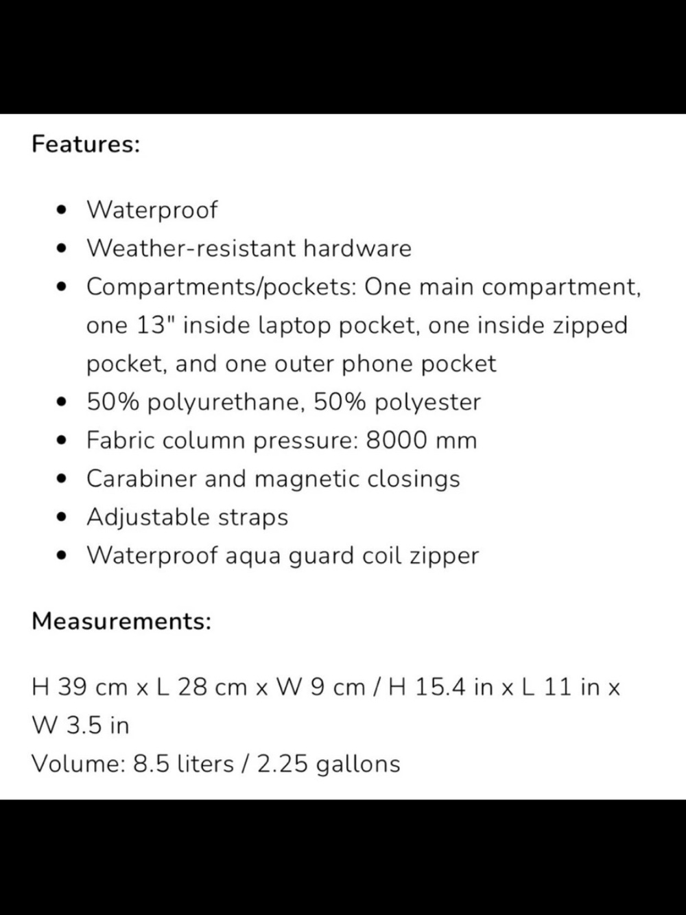 NWT Rains Backpack Mini - Mineral - Picture 7 of 7